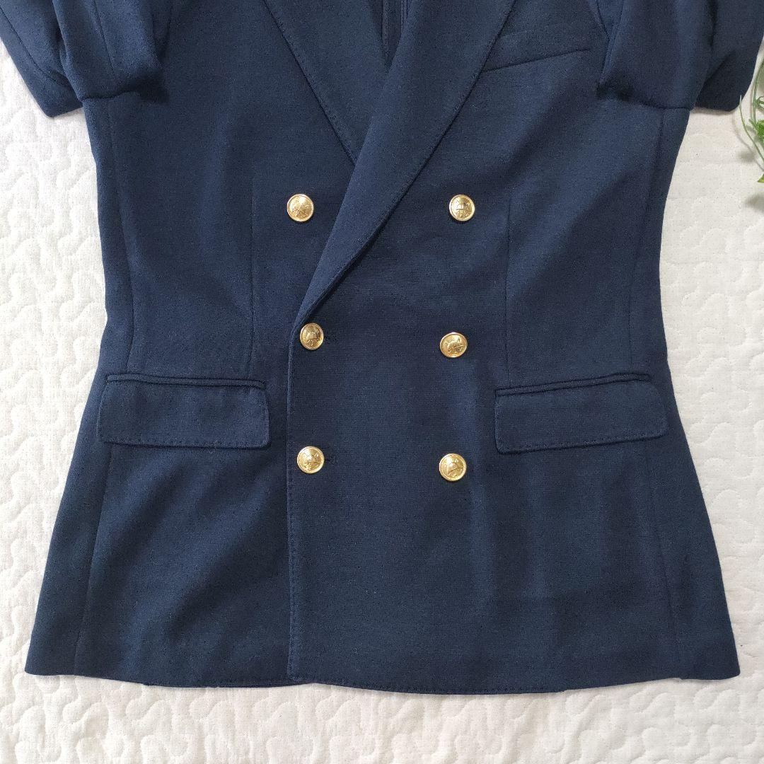 未使用品✨ポロバイラルフローレン　ニットブレザー　金ボタン　4