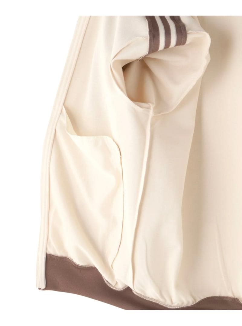 adidas アディダス 刺繍 トラックジャケット ジャージ ブラウンベージュ6