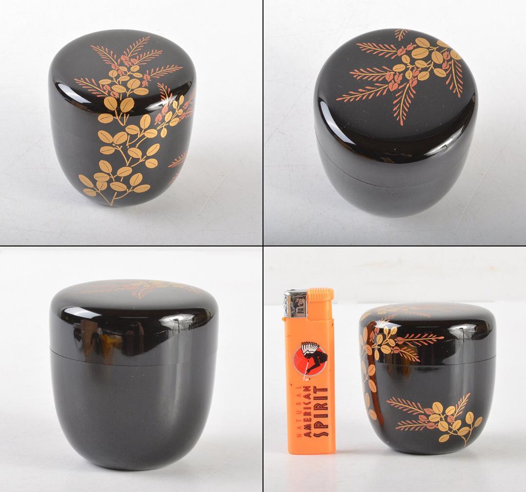 茶道具　輪島塗　蒔絵師　一后一兆監修　萩棗　共箱　V　R5117