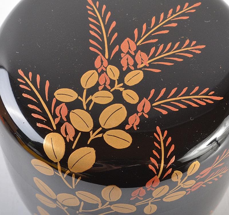 茶道具　輪島塗　蒔絵師　一后一兆監修　萩棗　共箱　V　R5117