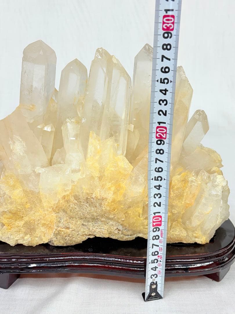 11㎏　希少 水晶 超特大クラスター　天然　イエロー　クリスタル　原石