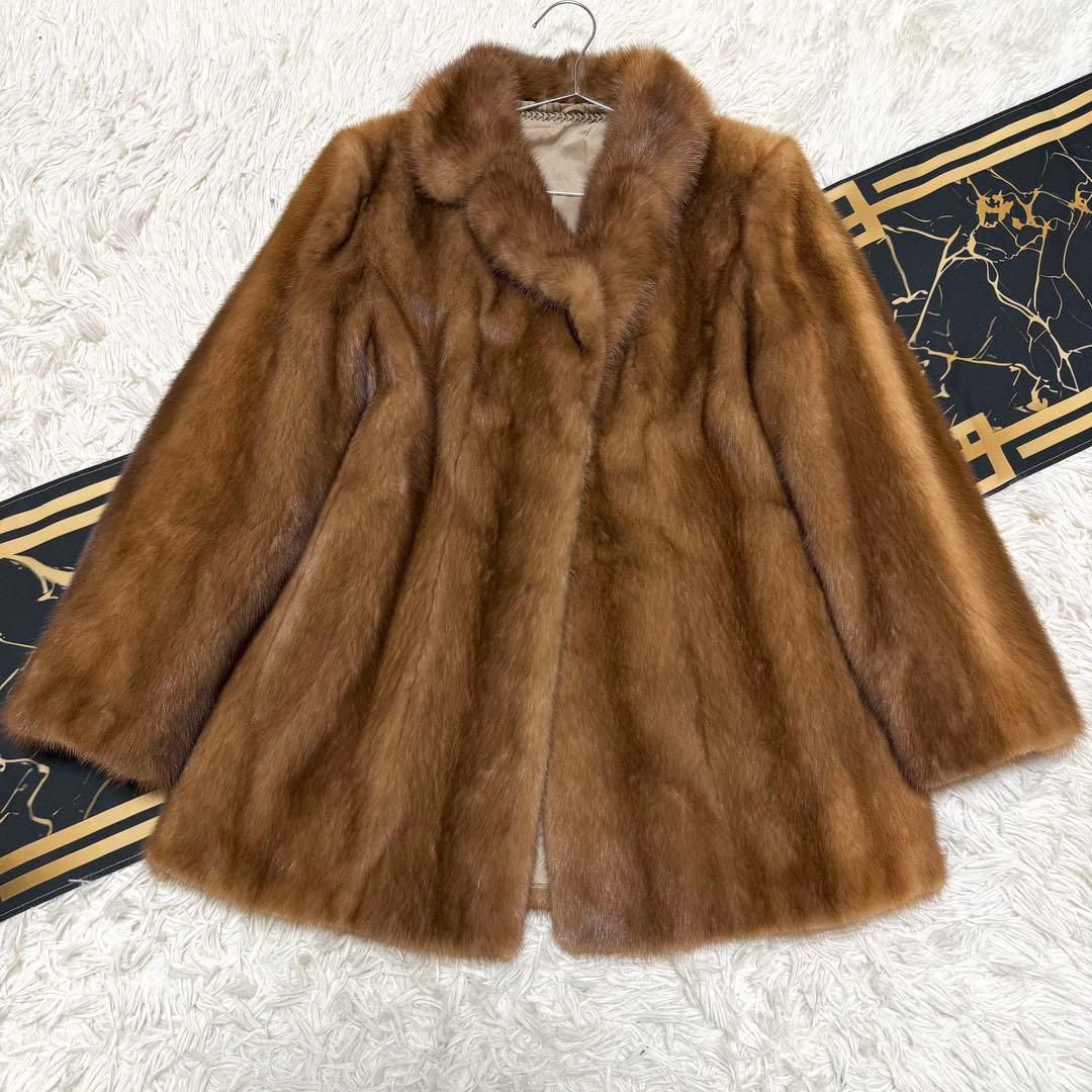 SAGAMINK デミバフミンク コート ブラウン L相当 サガミンク 銀サガ