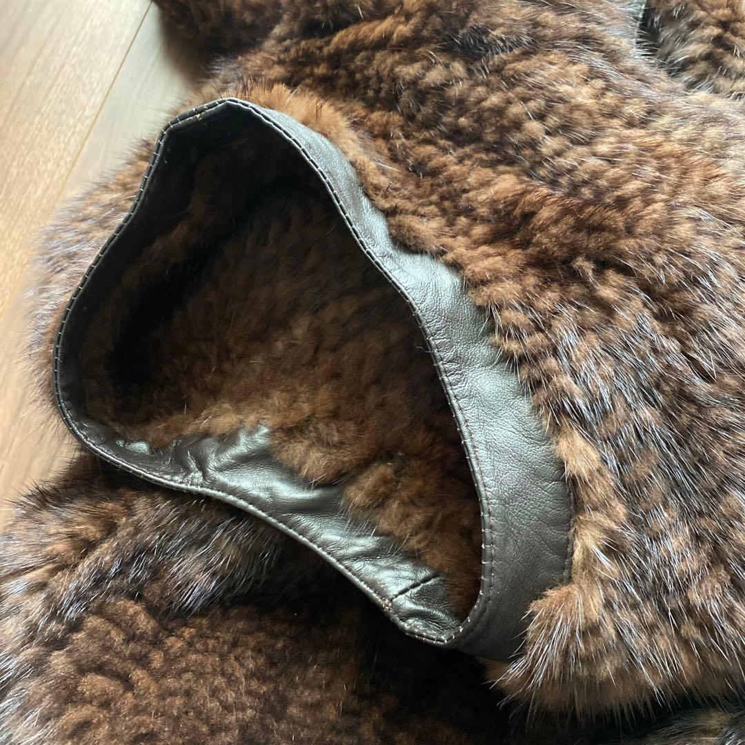 ミンクロングベストフード付き