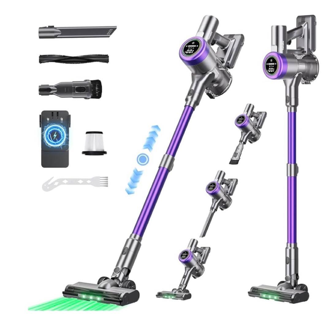 新品　コードレス掃除機 超強力吸引 最大65分連続稼働 自立式 ディスプレイ表示