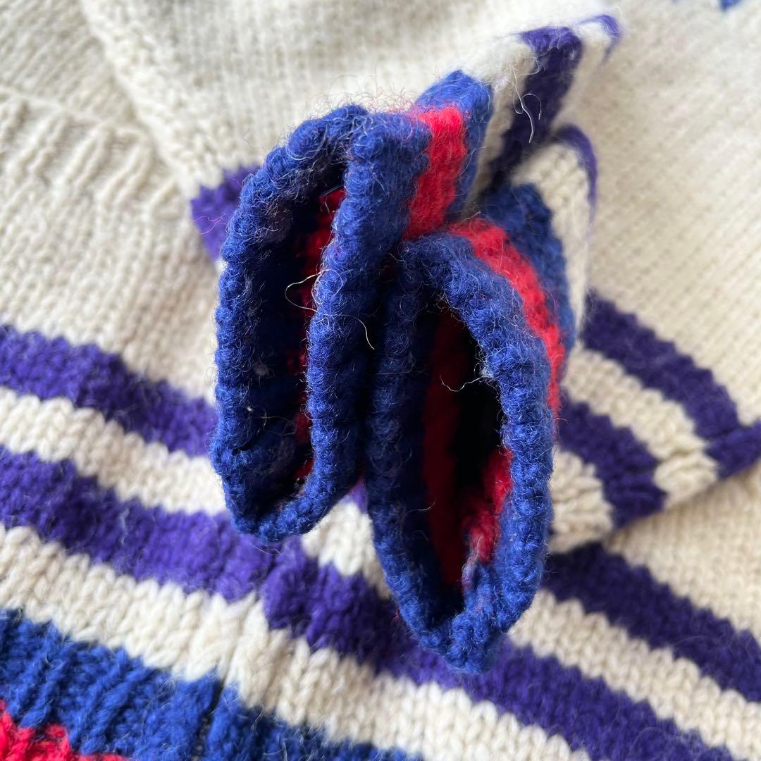 MIKI HOUSE JEANS ミキハウス カウチンニットジャケット L 怪獣