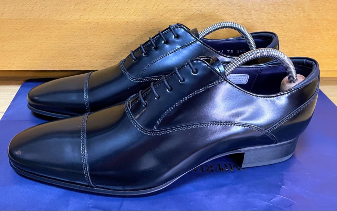 【りーま様】リーガルストレートチップビジネスシューズスクラッチタフレザー24.5