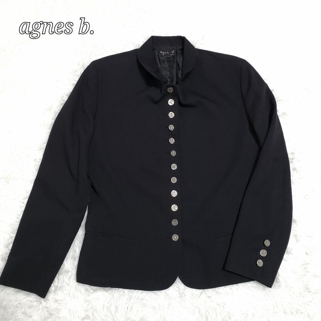 希少✨agnes b.　アニエスベー ナポレオンぺプラムジャケット　銀ボタン
