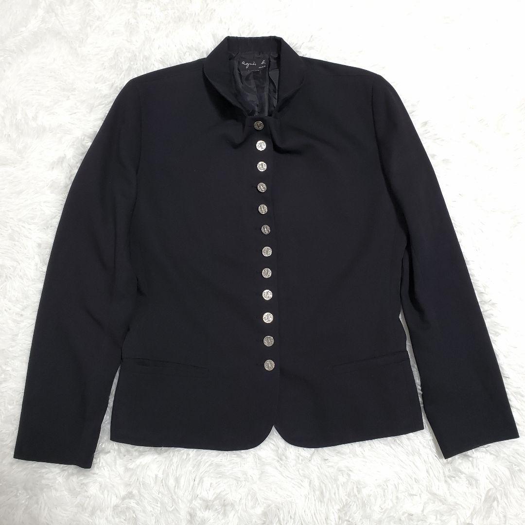 希少✨agnes b.　アニエスベー ナポレオンぺプラムジャケット　銀ボタン