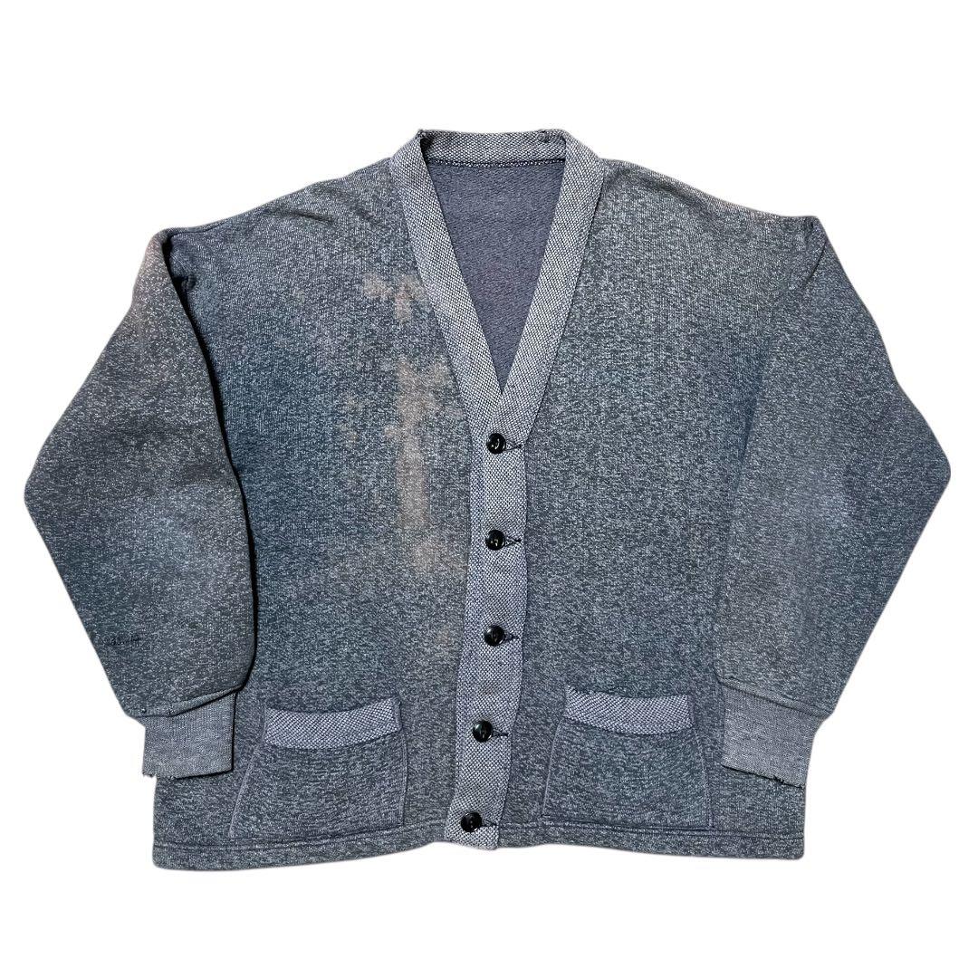 専用 50'S 鬼フェード スウェット カーディガン ゴマ塩 トレーナー