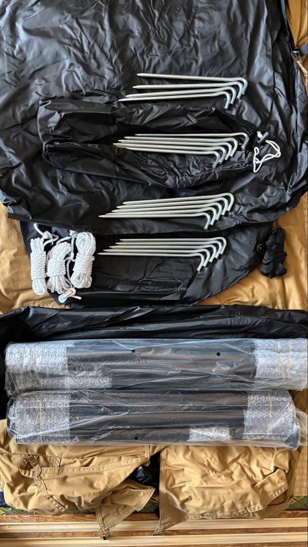 WAQ ファミリー用ワンポールテント 4-5人用スカート 煙突穴付き