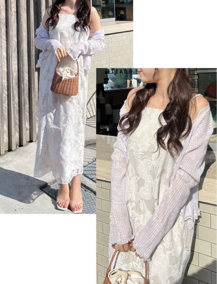 3点セット2Wayオーガンジー花柄セパレート浴衣　レギュラー　GRL グレイル