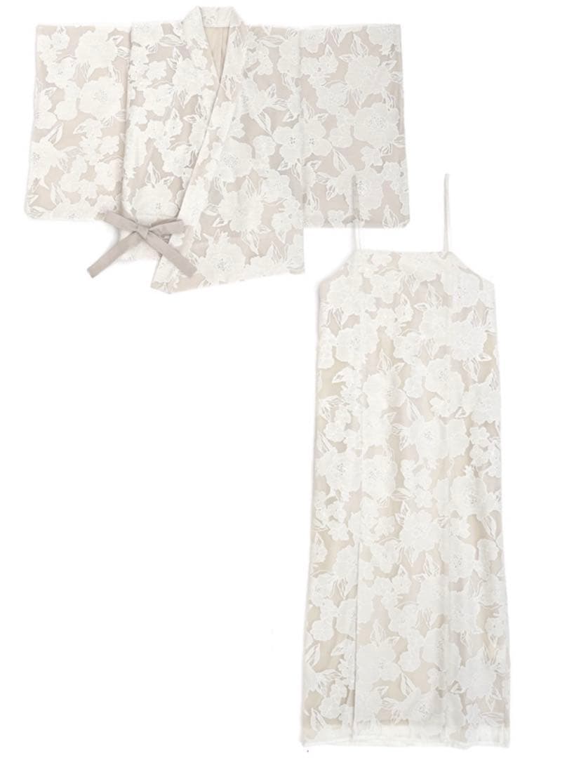 3点セット2Wayオーガンジー花柄セパレート浴衣　レギュラー　GRL グレイル