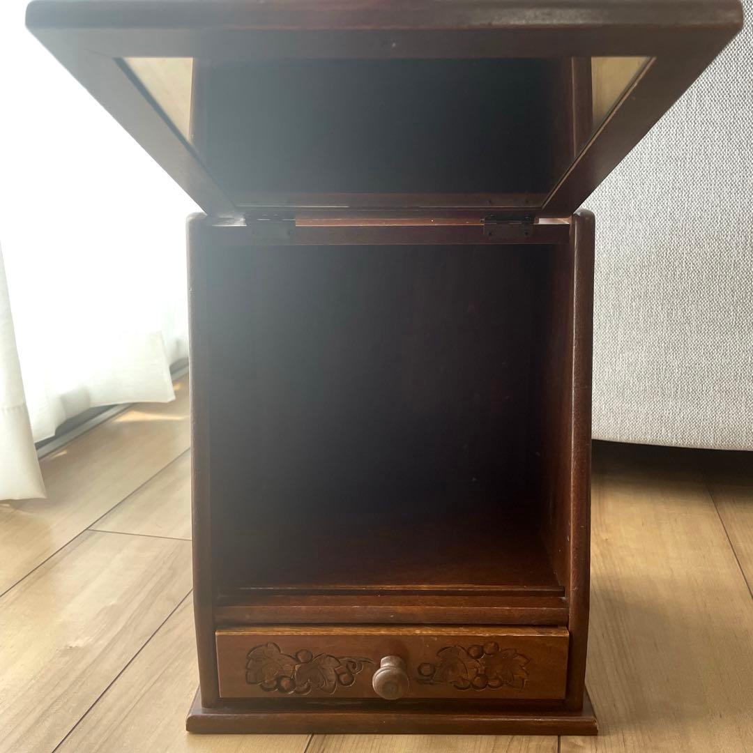 レア品　昭和レトロ　D&A YOSHIKAWA 木製 ミニドレッサー小物入れ葡萄