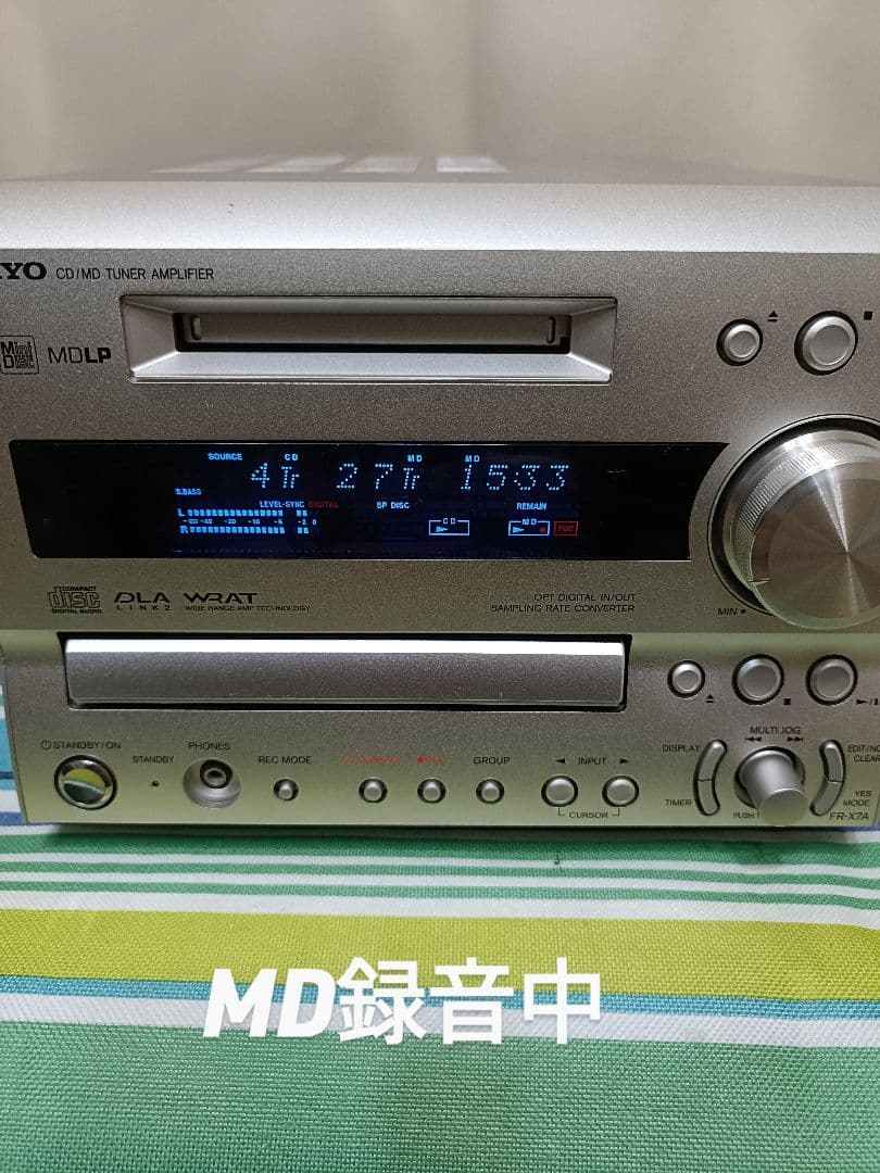 ONKYO FR-X7A CD/MD/FM,AM 整備済　完動品　リモコン付き