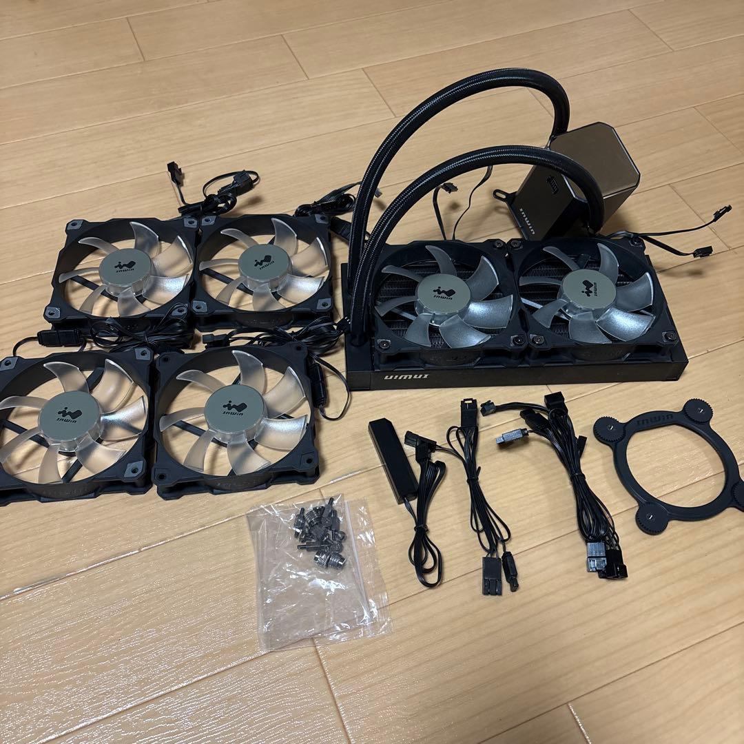 inwin 240mm 水冷クーラー + 120mmファン x4