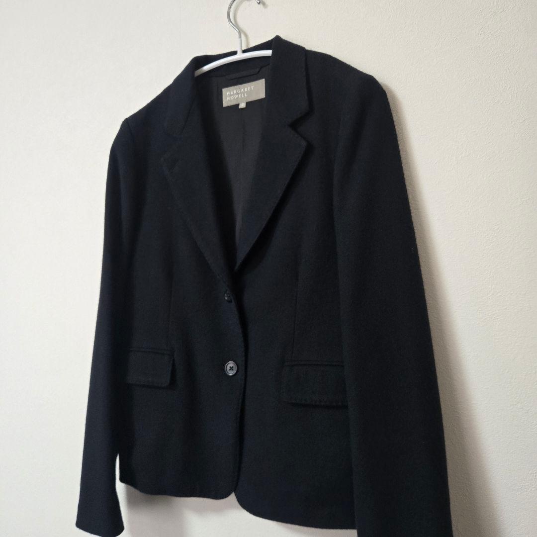 【美品】マーガレットハウエルブラックウールジャケット ウール100%　MHL