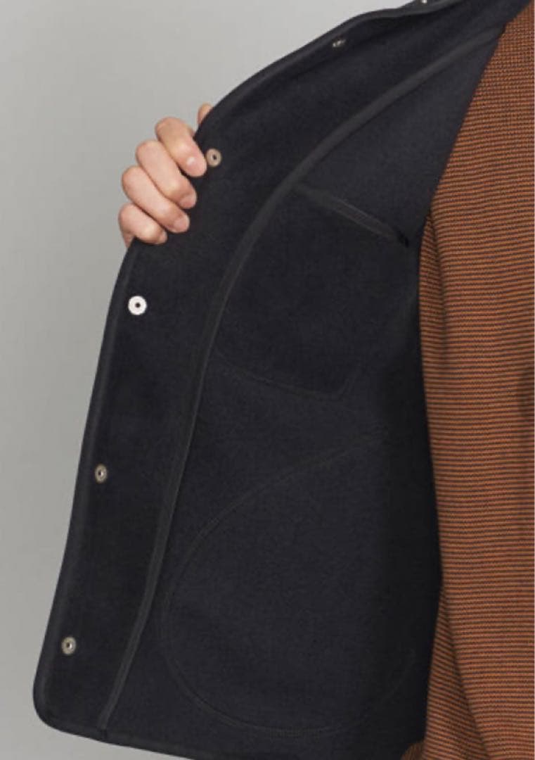 DANTON ダントン　ブラック　黒　フリースベスト　スナップボタン　サイズ40