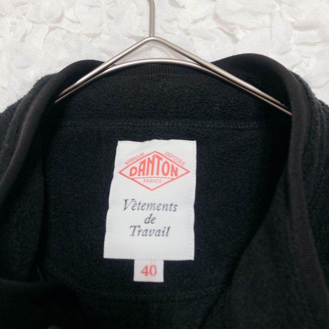 DANTON ダントン　ブラック　黒　フリースベスト　スナップボタン　サイズ40