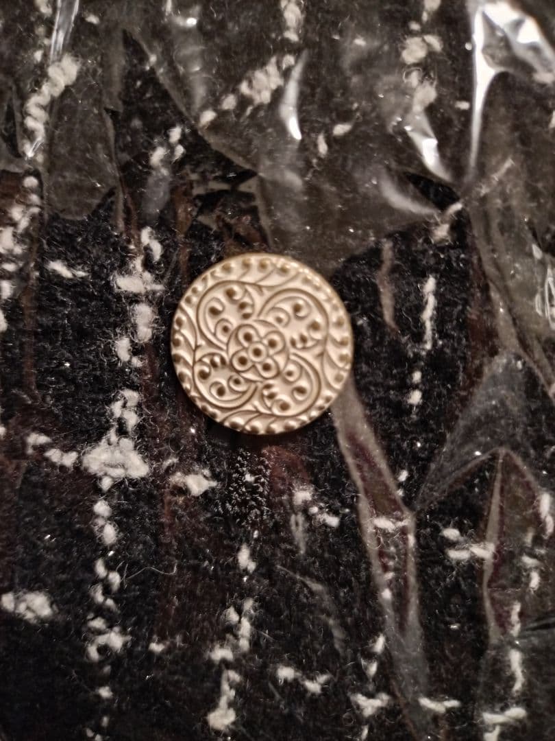 IENA　ツイードロングベスト　ブラック