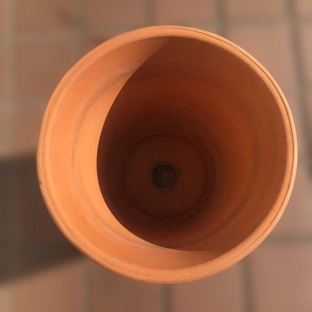 植木鉢　テラコッタ 素焼き　円形　ガーデニング 観葉植物 多肉植物　❷セット