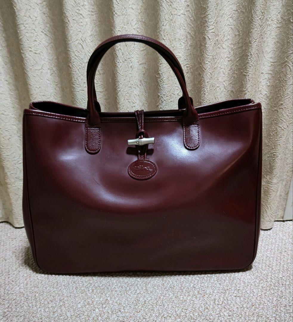 【LONGCHAMP】ワインレッド トートバッグ ⭐️