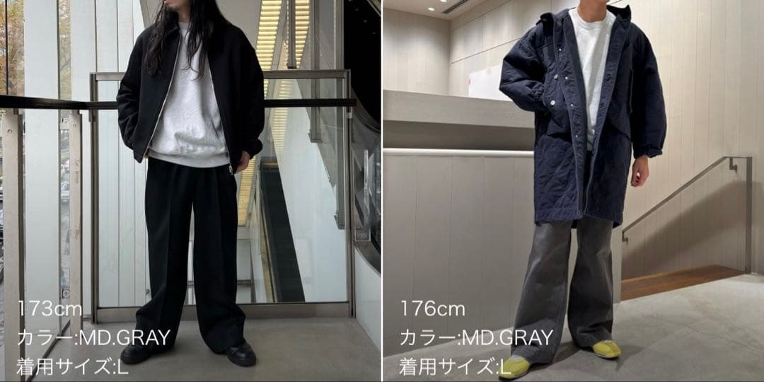 H BEAUTY&YOUTH クラシック スウェットクルーネック　Lサイズ