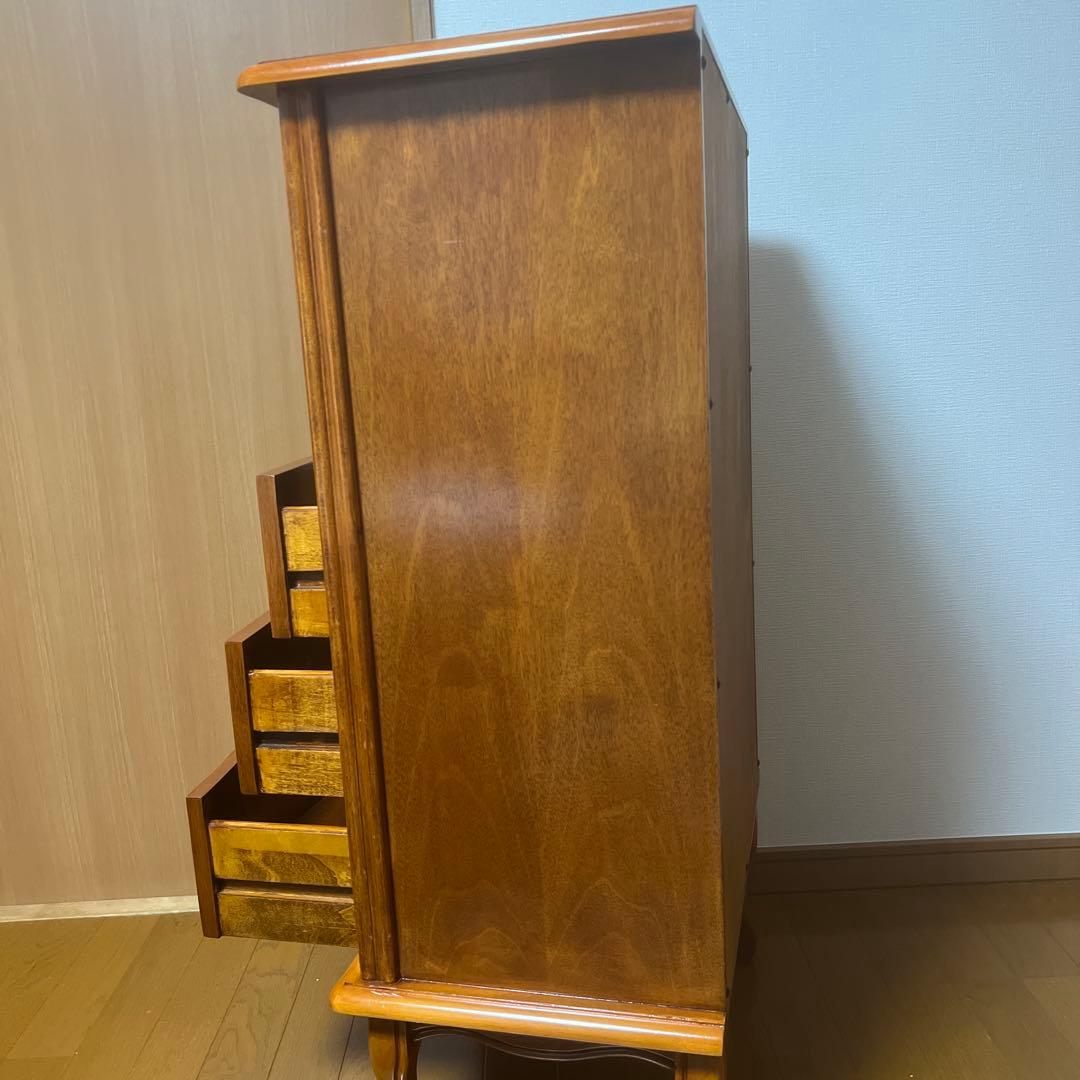 アンティーク風電話台キャビネット