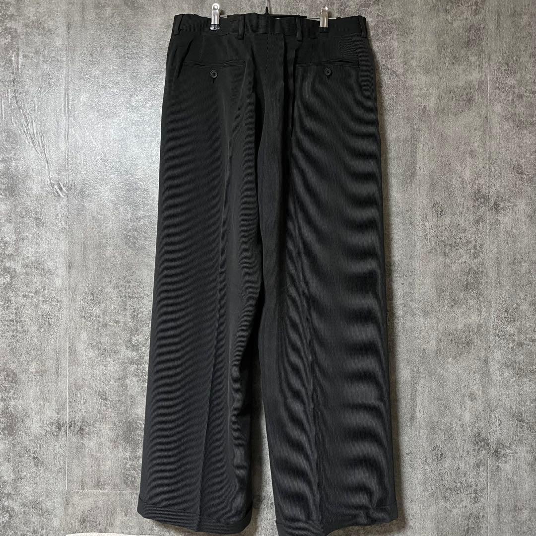 美品 EMPORIO ARMANI アルマーニ 通年 ウール ワイド スラックス