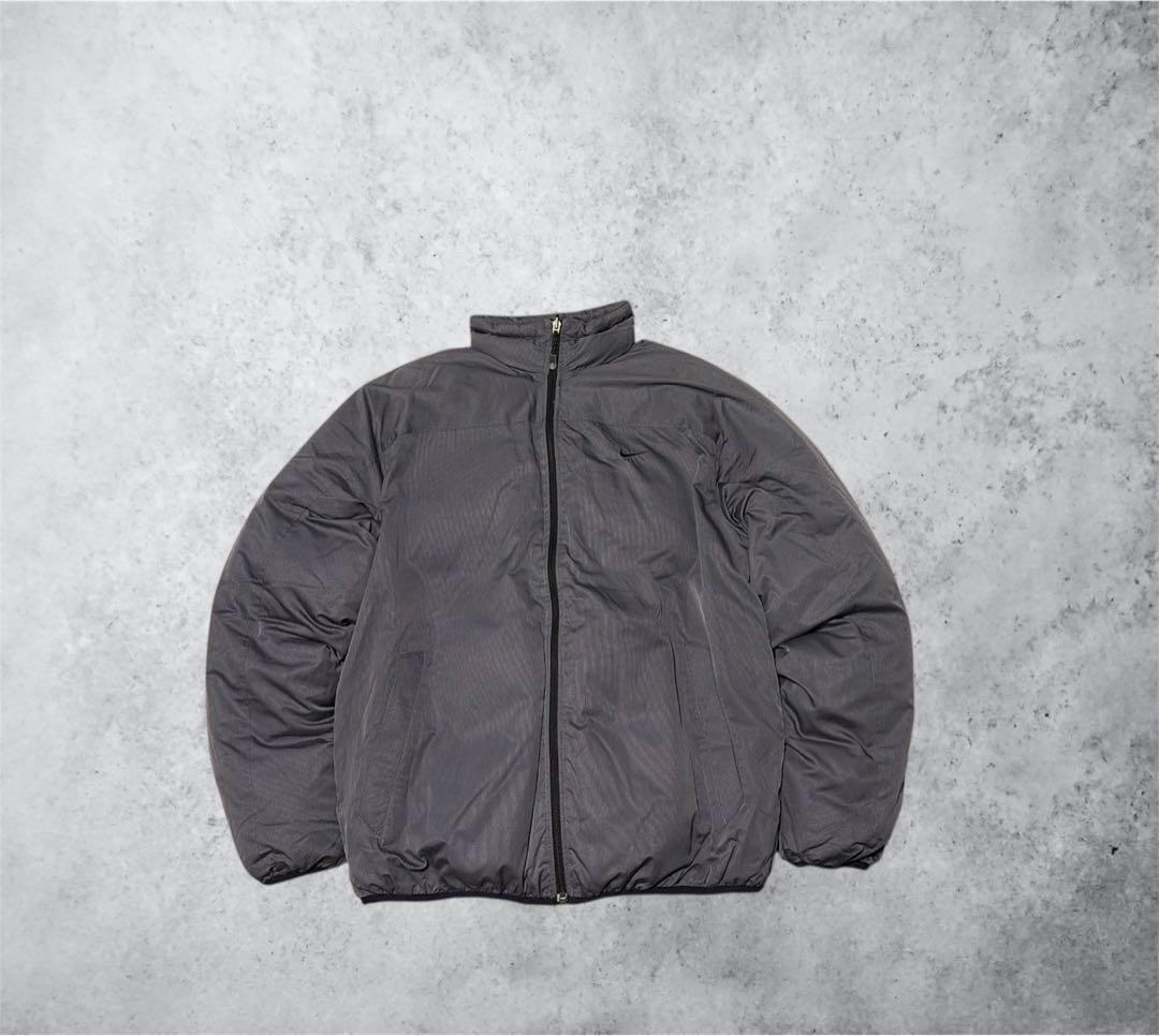 00s NIKE ナイキ リバーシブル 刺繍ロゴ ダウンジャケット 肉厚 短丈