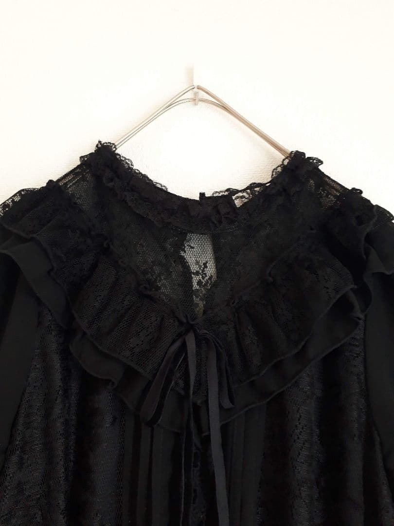 axes femme フリル 総レース ワンピース