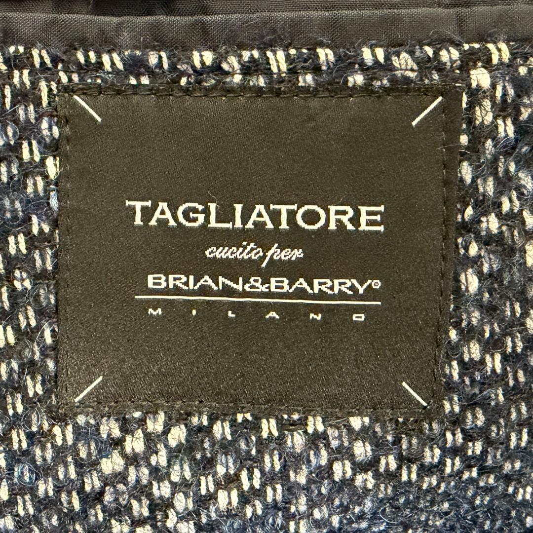 J6037 美品 タリアトーレ モンテカルロツイードジャケット ネイビー 46