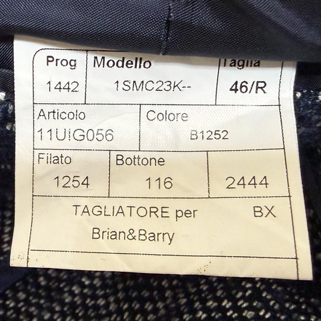 J6037 美品 タリアトーレ モンテカルロツイードジャケット ネイビー 46