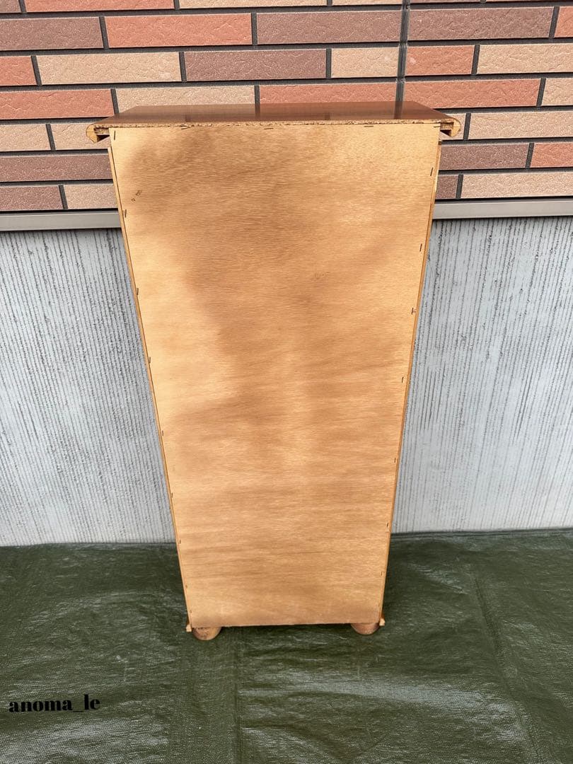 5006【チェスト】木製　イタリア　象嵌　収納　飾り台　アンティーク◎