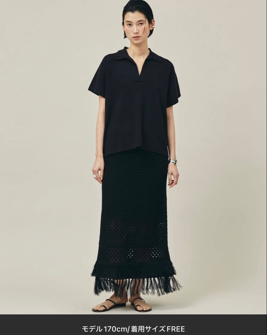 Curensology(カレンソロジー)/コットンシルクワイドポロプルオーバー