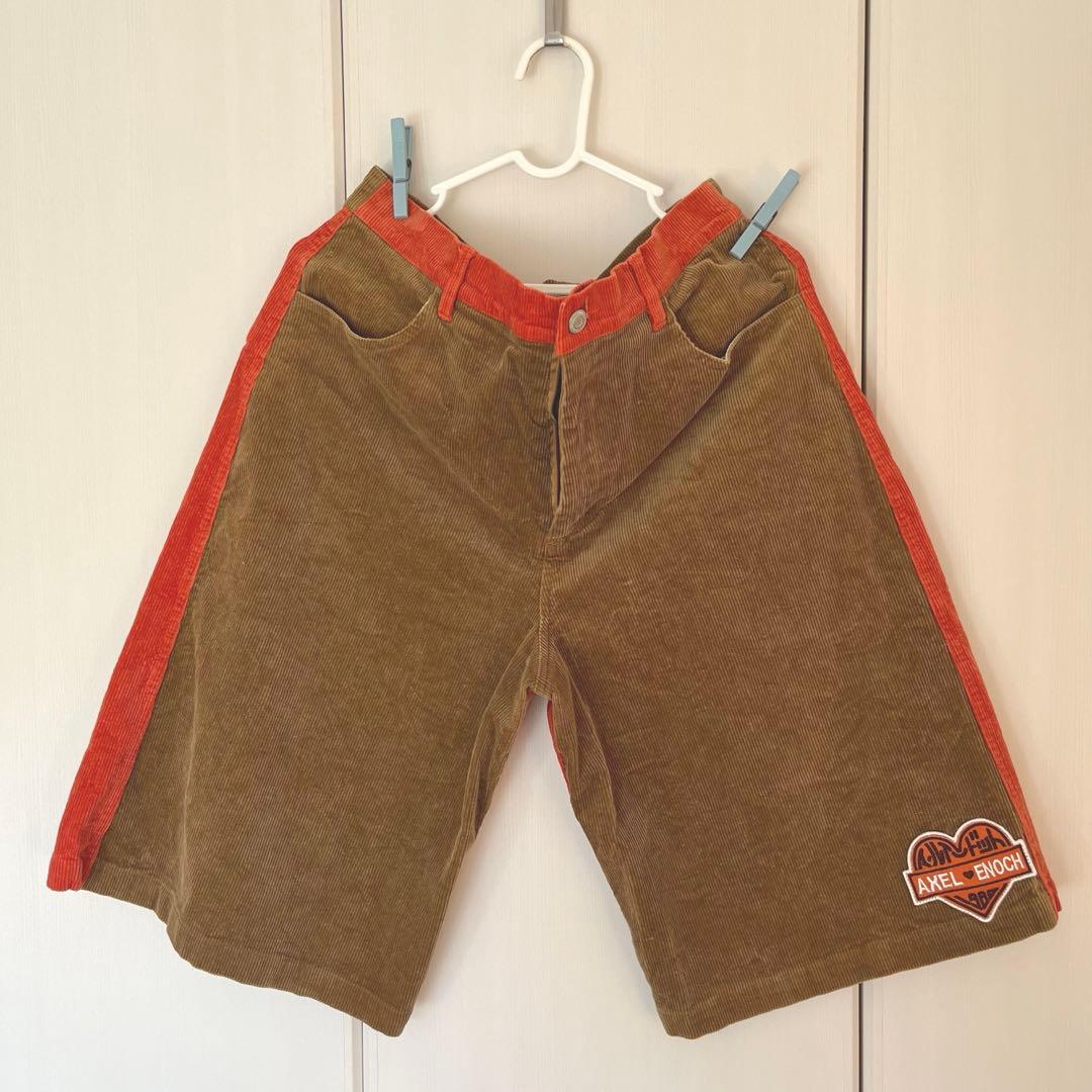 RE. 仲里依紗　コーデュロイ　ハーフパンツ　ブラウン　バイカラー　使用数回