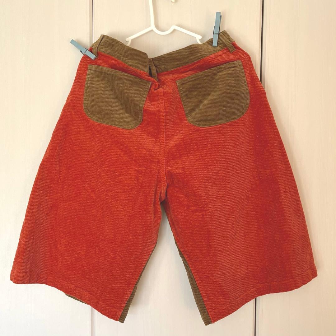 RE. 仲里依紗　コーデュロイ　ハーフパンツ　ブラウン　バイカラー　使用数回