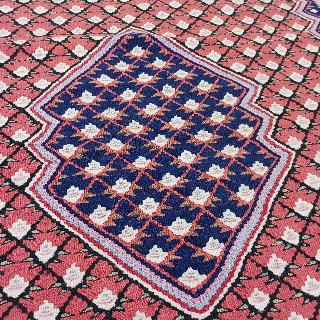 Y2744 ペルシャ絨毯 キリム ラグマット 手織り ウール 152×100㎝