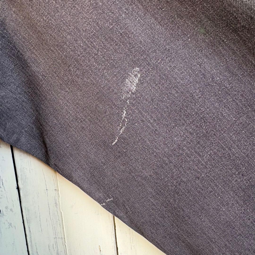 60s 70s フランス軍 ヘリンボーン カバーオール ワークジャケット 黒 M