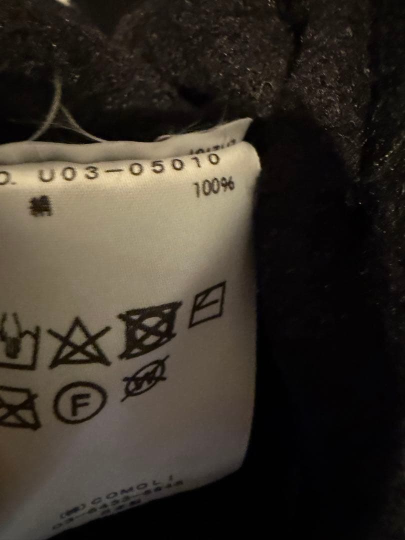 COMOLI 21AW シルクフリース長袖クルー navy 3