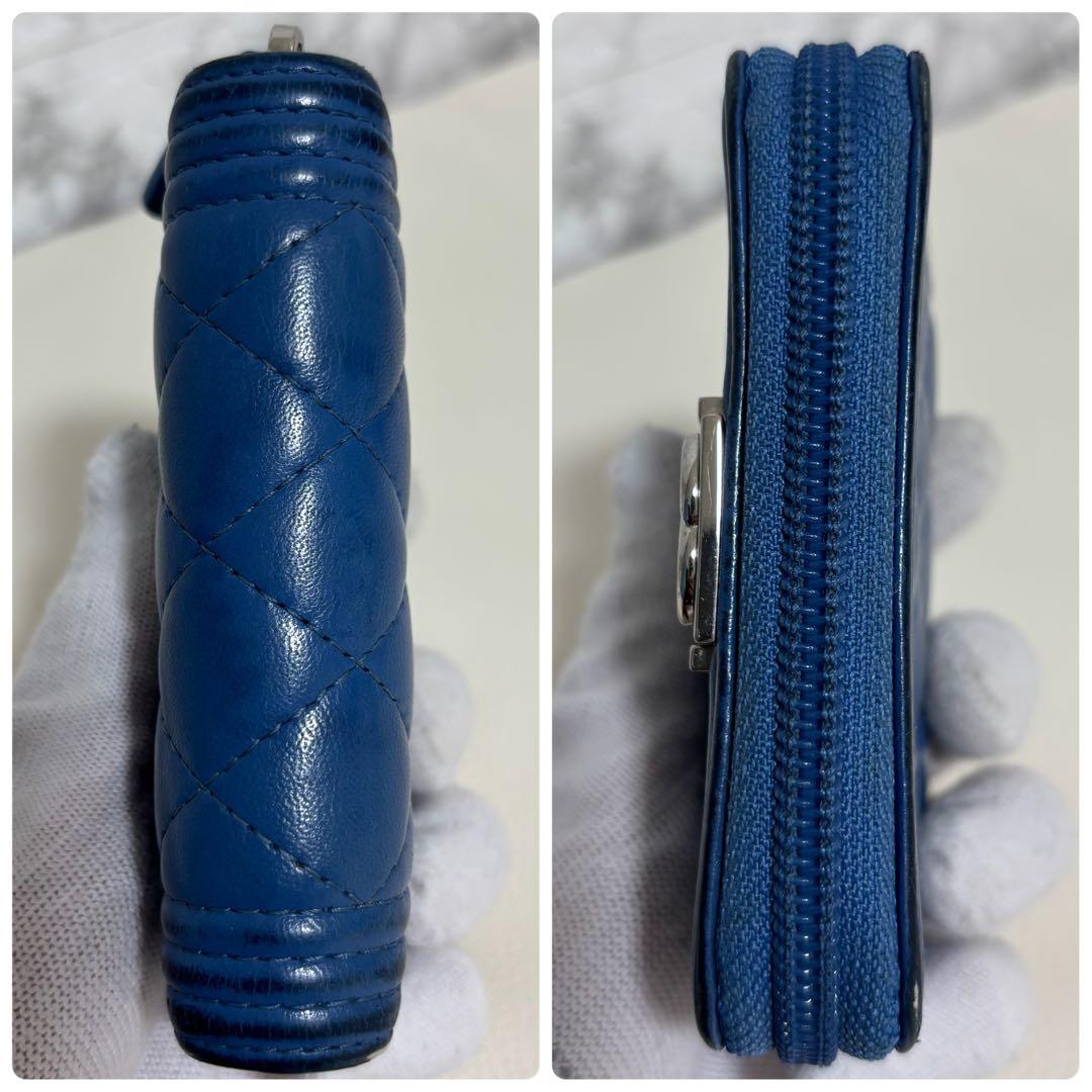 CHANEL ボーイシャネル ミディアム ウォレット ラウンドファスナー財布