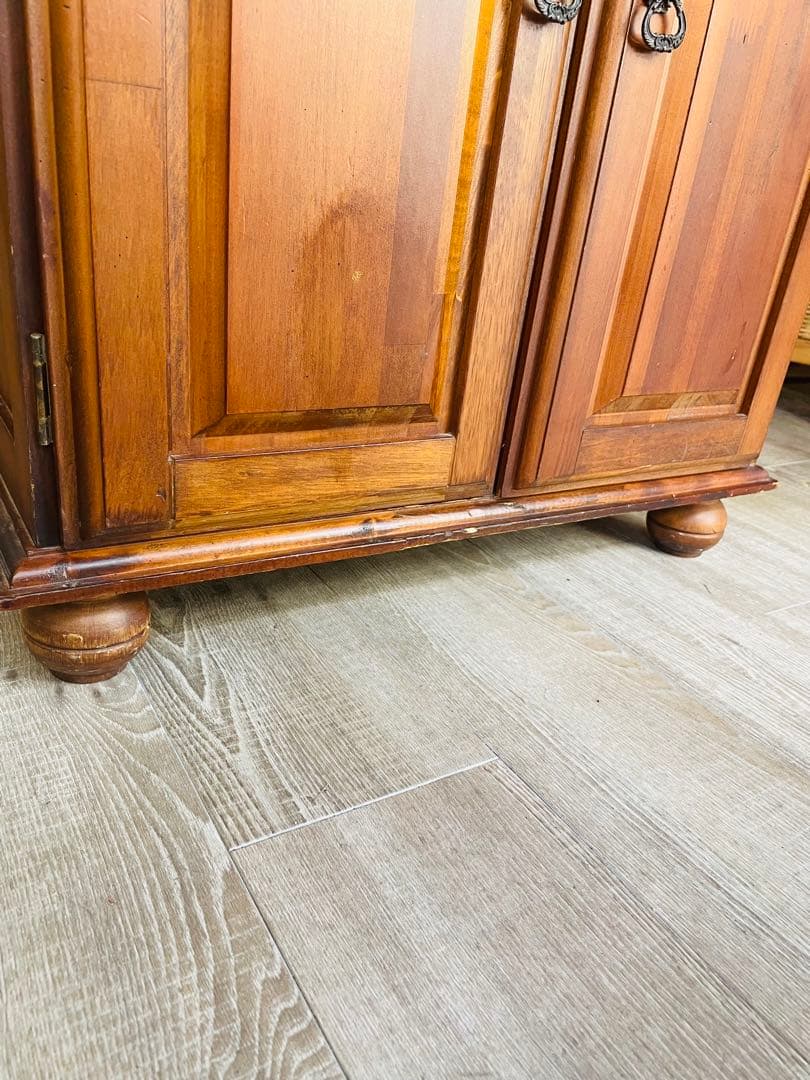 象嵌　木製 キャビネット サイドボード アンティーク調 レトロ 収納棚