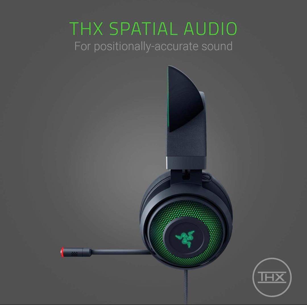 Razer Kraken Kitty Black ゲーミングヘッドセット