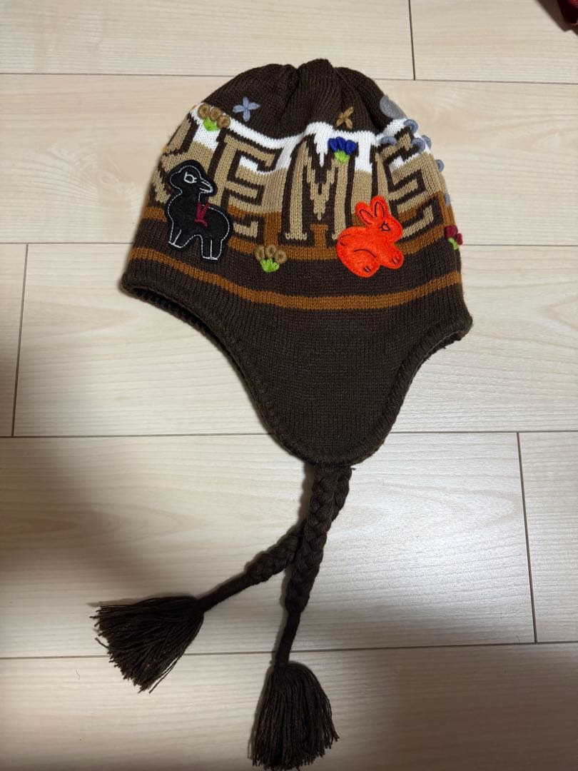 帽子 Supreme Felt Applique EarflapBeanieBrown