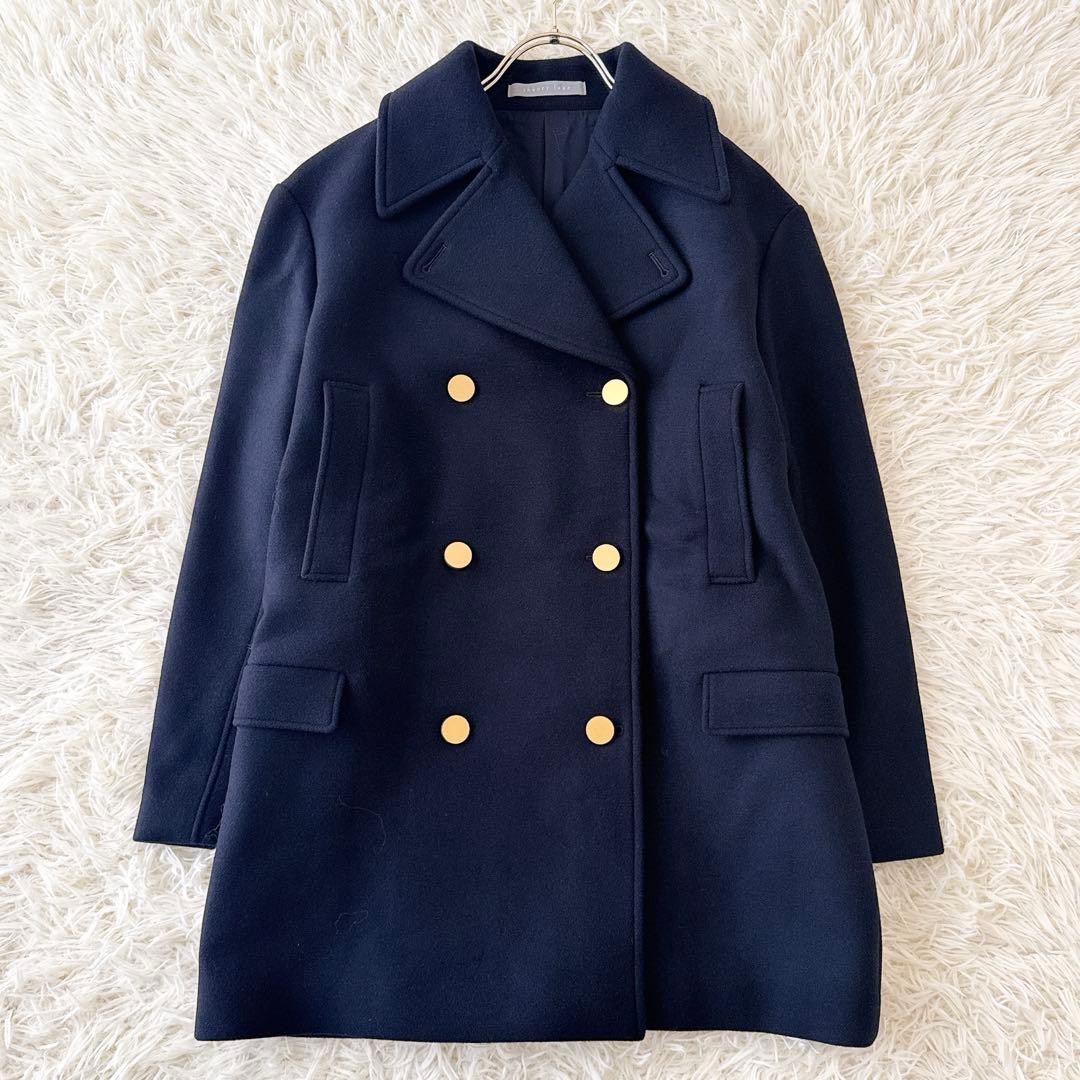 極美品✨セオリーリュクス ダブル ピーコート 金ボタン 2022AW 紺 40