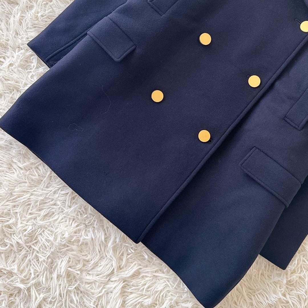 極美品✨セオリーリュクス ダブル ピーコート 金ボタン 2022AW 紺 40