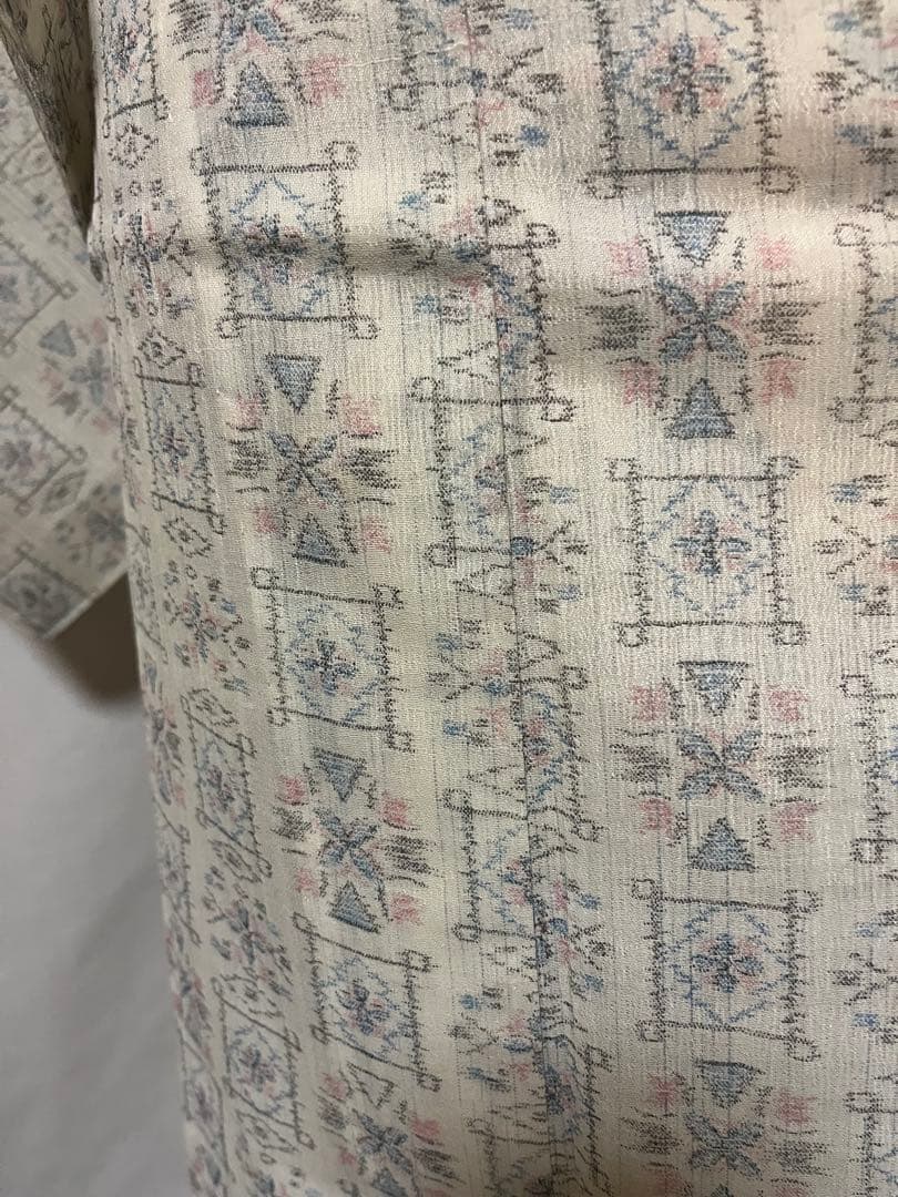 【国宝品】●沖縄県伝統工芸品●【八重山上布】●苧麻●かすり●盛夏●着物