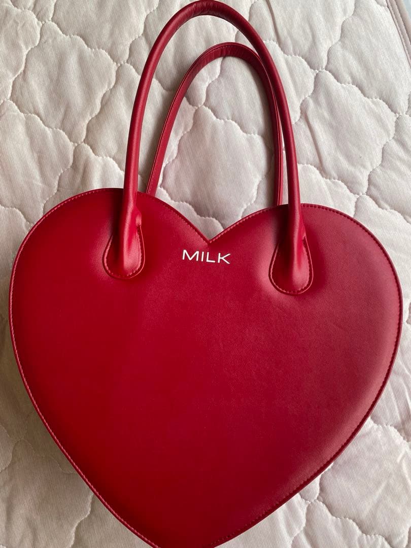MILK ハートバッグ 赤