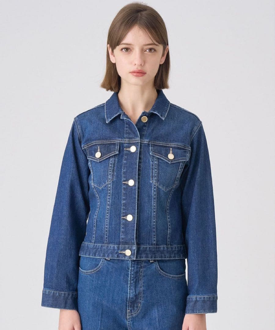24AW♡ANAYI アナイ ストレッチデニムペプラムジャケット 38