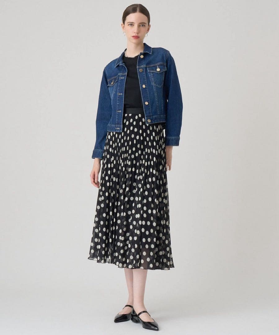 24AW♡ANAYI アナイ ストレッチデニムペプラムジャケット 38