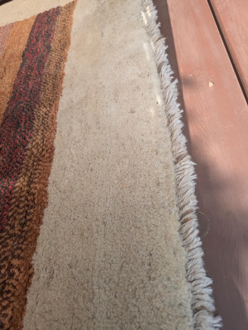 356　ギャッベ 絨毯　170×245㎝ 厚み約２㎝　ウール100％　ギャベ